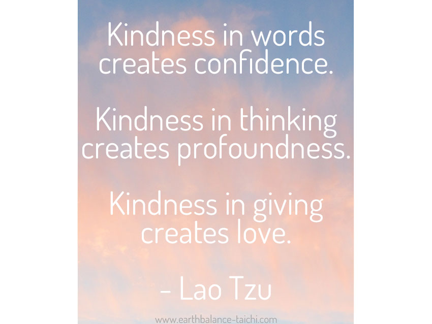 Kindness in words thinking and giving