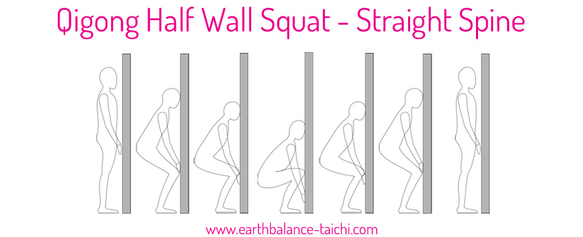Qigong Half Wall Squat Straight Spine