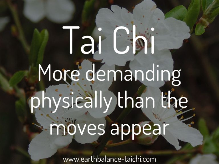 Tai Chi Movements are Demanding
