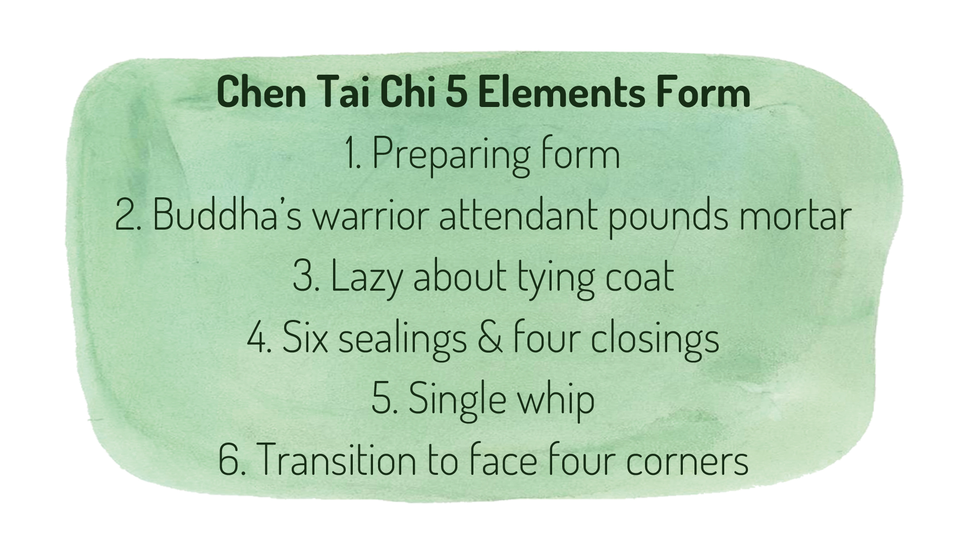 Chen 5 Elements Form Names