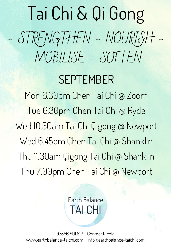 Tai Chi Qigong Classes Autumn 2024